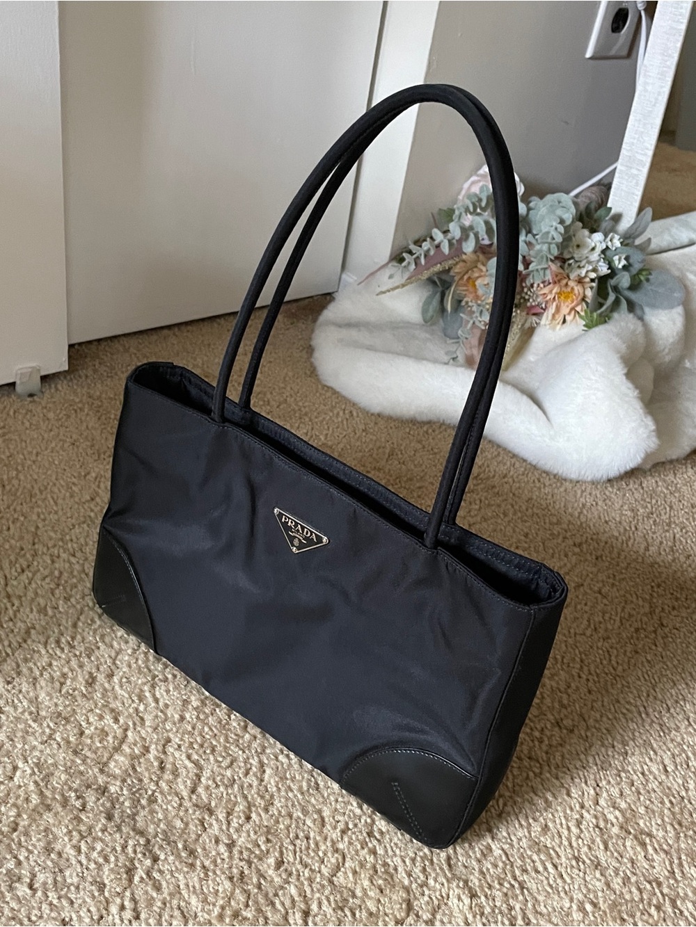 Prada Black Tessuto Nylon Shoulder Bag - Picture 5 of 12